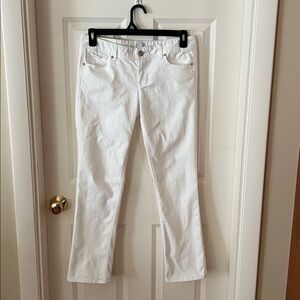 Express Jeans, Cropped, Skinny, Low Rise, woman’s, white jeans. Size 8.